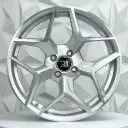 RIN 18X8.5 5-100 R1 SPORT FRRI01 SILVER MACHINE FACE ET35 CB73.1 