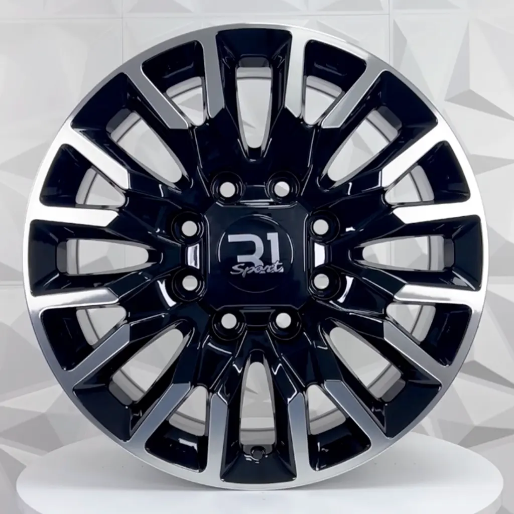RIN 20X8.5 8-180 R1 SPORT FF7053 BLACK MACHINE FACE ET44 CB124.1