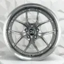 RIN 18X8.5 5-113 R1 SPORT A012 HYPER BLACK MI CHROME RIVETS ET35 CB73.1